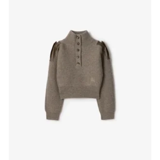 Jersey de lana con medio botonadura