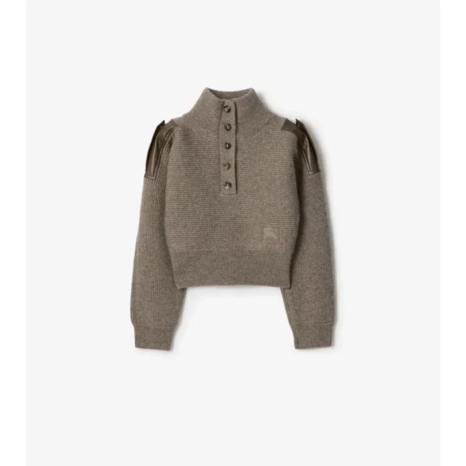 Jersey de lana con medio botonadura