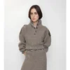 Jersey de lana con medio botonadura