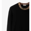 Jersey de lana con ribetes de cuadros