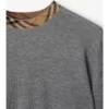 Jersey de lana con ribetes de cuadros