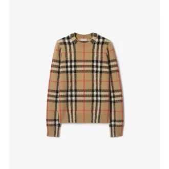 Jersey de lana de cachemira a cuadros