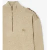 Jersey de lana y cachemira con media cremallera