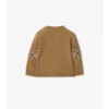 Jersey de lana y cachemira con parches de cuadros