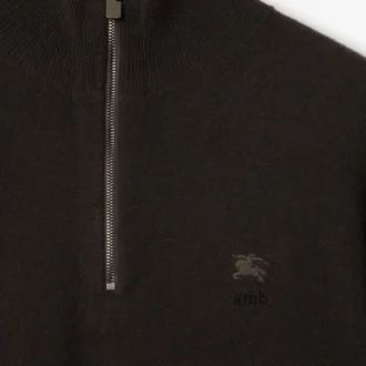 Jersey de mezcla de cachemira con media cremallera