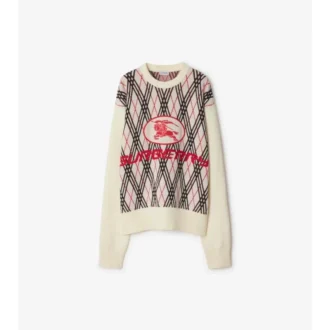 Jersey de mezcla de lana con estampado de rombos