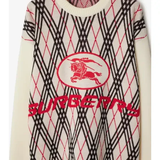 Jersey de mezcla de lana con estampado de rombos