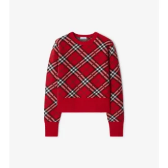 Jersey de mezcla de lana y cachemira con estampado de cuadros