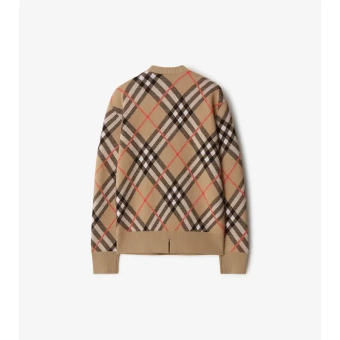 Jersey de mezcla de lana y mohair con estampado de cuadros