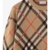 Jersey de mezcla de lana y mohair con estampado de cuadros