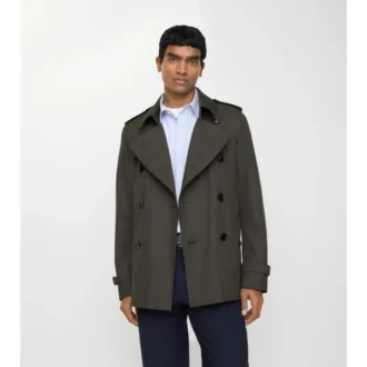 Kensington extra corta de Tropical Gabardine Trench Coat