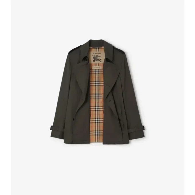 Kensington extra corta de Tropical Gabardine Trench Coat