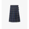 Kilt midi de lana a cuadros