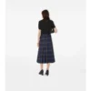 Kilt midi de lana a cuadros