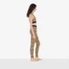 Leggings de jersey elástico con estampado de cuadros