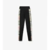 Leggings de jersey elástico con ribetes de cuadros