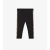 Leggings de nailon con ribete de cuadros