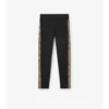 Leggings de nailon con ribete de cuadros