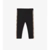Leggings de nailon con ribete de cuadros