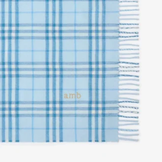Manta de bebé de lana con estampado de cuadros