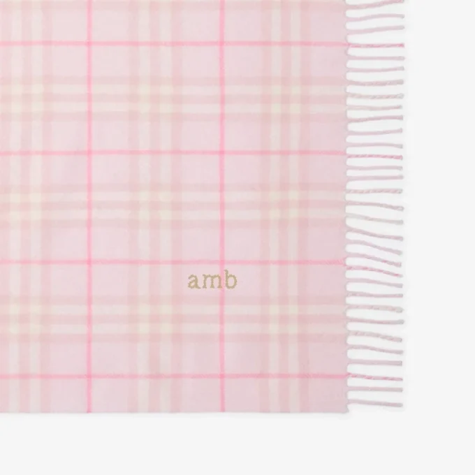 Manta de bebé de lana con estampado de cuadros
