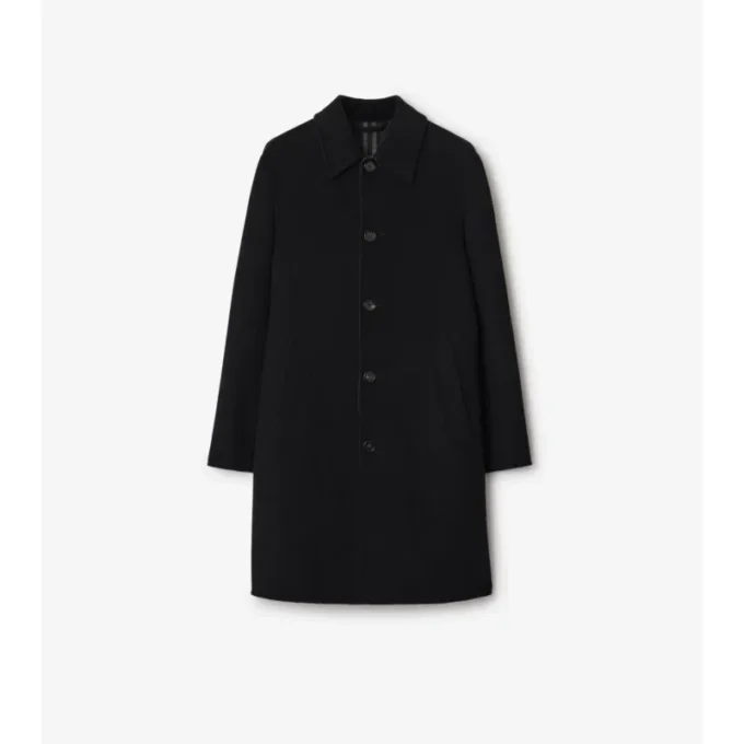 Mid-Length Wool Car Coat