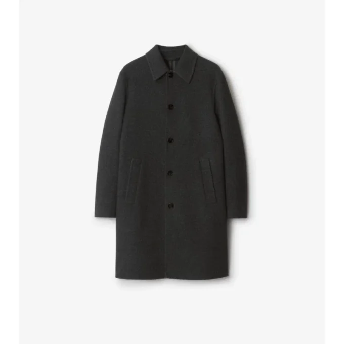 Mid-Length Wool Car Coat