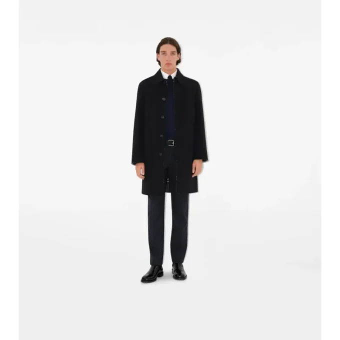 Mid-Length Wool Car Coat