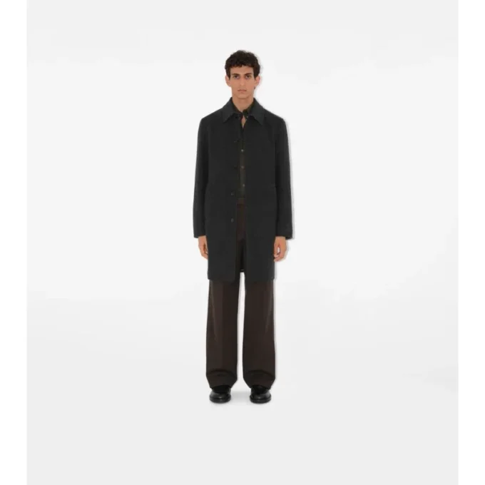 Mid-Length Wool Car Coat