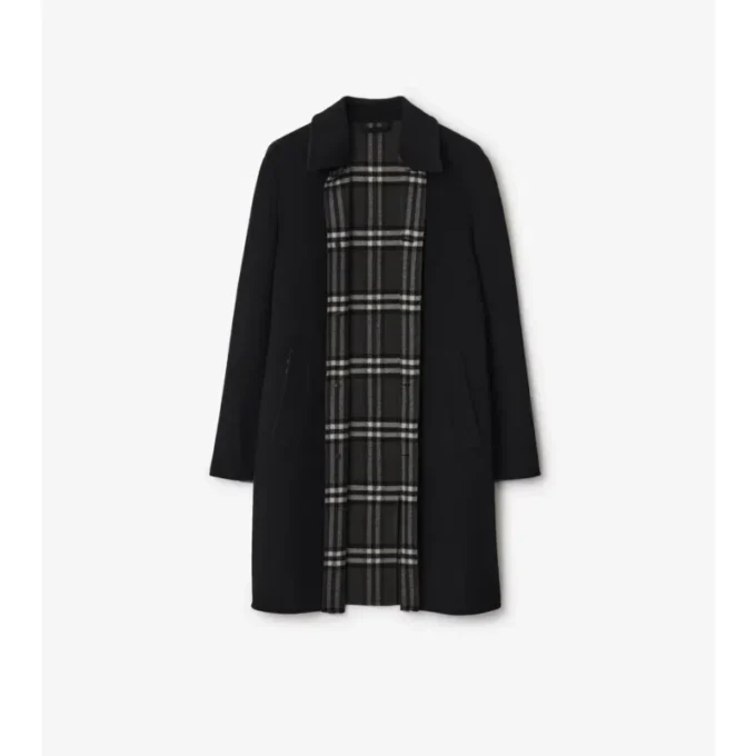 Mid-Length Wool Car Coat