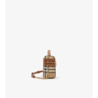 Mini neceser con estampado de cuadros