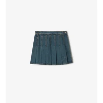 Minifalda de Denim plisada
