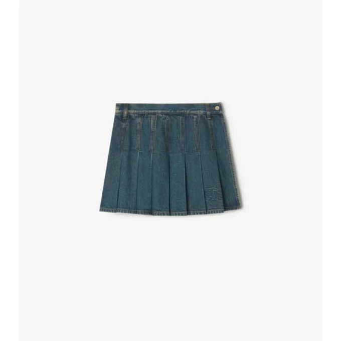 Minifalda de Denim plisada