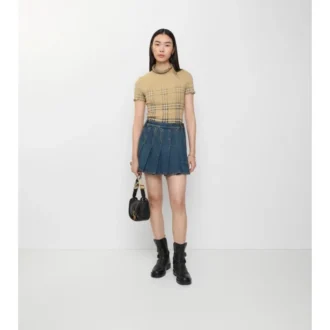 Minifalda de Denim plisada