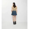 Minifalda de Denim plisada