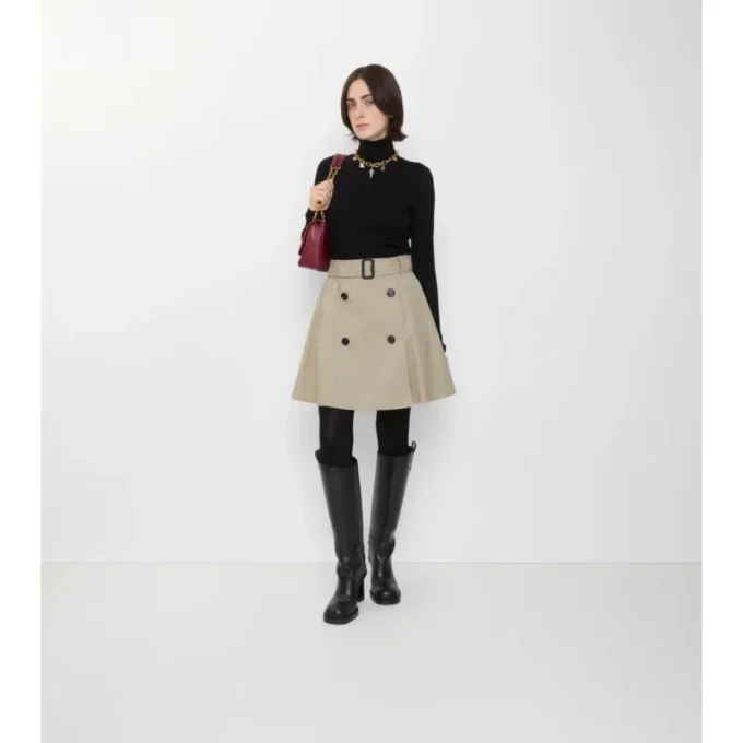 Minifalda tipo gabardine