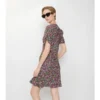 Minivestido de seda con estampado floral