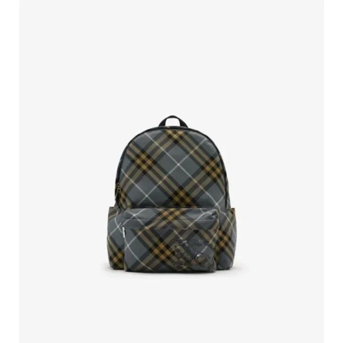 Mochila pequeña con estampado de cuadros