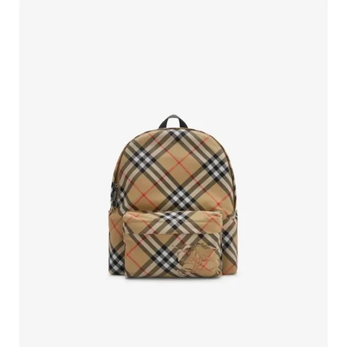 Mochila pequeña con estampado de cuadros