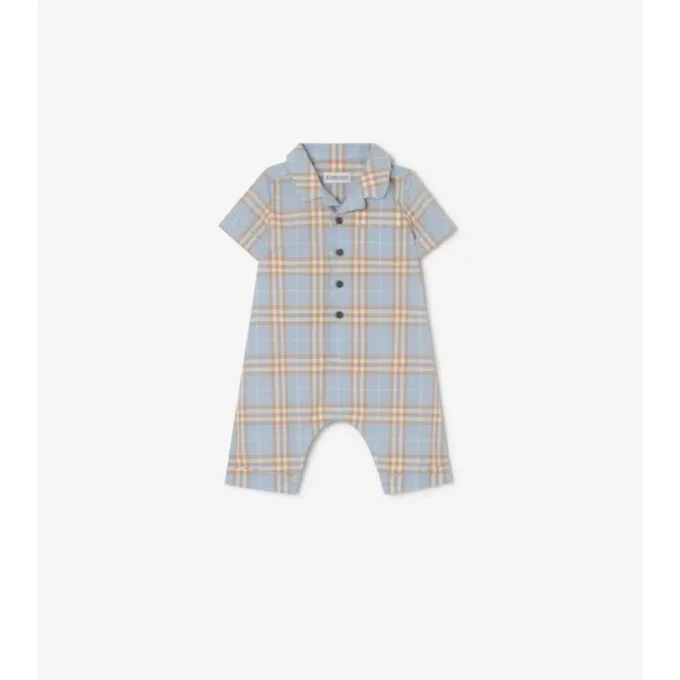 Mono de algodón con estampado de cuadros