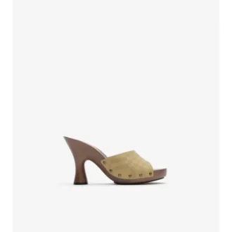 Mules Potter de piel con estampado de cuadros 