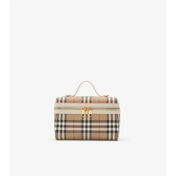 Neceser con estampado de cuadros