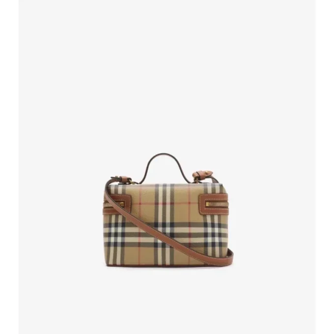 Neceser con estampado de cuadros