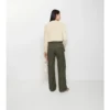 Pantalones cargo de Gabardine con ribetes a cuadros