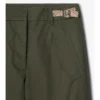 Pantalones cargo de Gabardine con ribetes a cuadros