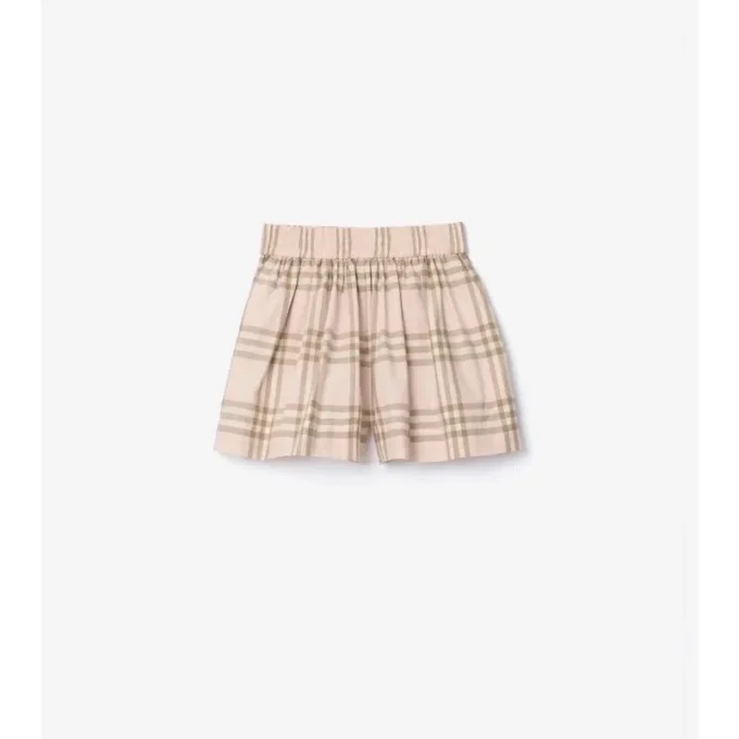 Pantalones cortos de algodón con estampado de cuadros