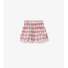 Pantalones cortos de algodón con estampado de cuadros