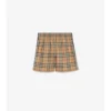 Pantalones cortos de algodón con estampado de cuadros