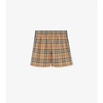 Pantalones cortos de algodón con estampado de cuadros