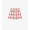 Pantalones cortos de algodón con estampado de cuadros